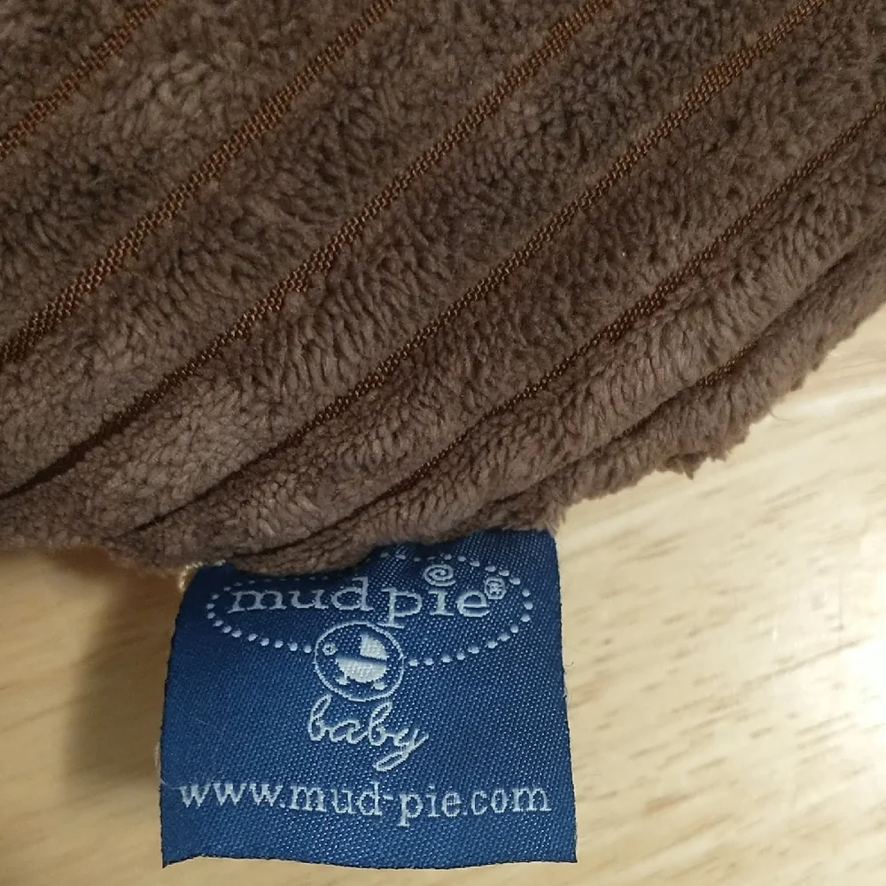 Mud Pie Brown Plush Bear Neck Pillow